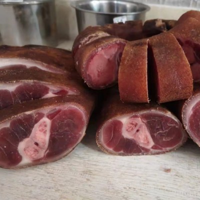 正宗农家柏树香料熏烤猪脚火腿湖北恩施四川湖南特产土猪腊肉猪蹄图2