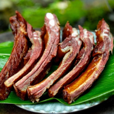 恩施农家柏树枝烟熏云贵川腊肉特产鄂渝腊排骨图3