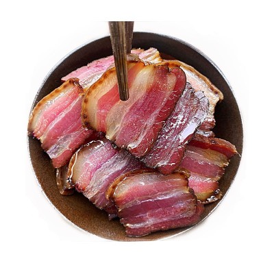 湖北恩施土家柴火烟熏腊肉厂家直销腊香肠排骨猪脚批发图4