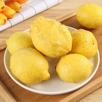 新鲜正宗安岳产地柠檬中果皮薄多汁现摘现发三级瑕疵果黄柠檬批发图4