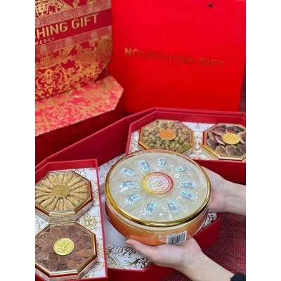 万紫千红五拼燕窝西洋参石斛红参羊肚菌鹿茸滋补品礼盒中秋春节送图2