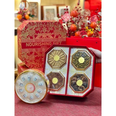 万紫千红五拼燕窝西洋参石斛红参羊肚菌鹿茸滋补品礼盒中秋春节送图3