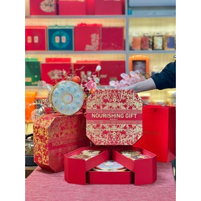 万紫千红五拼燕窝西洋参石斛红参羊肚菌鹿茸滋补品礼盒中秋春节送图5