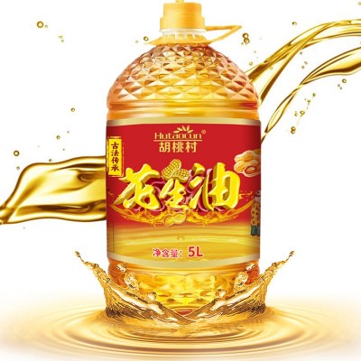 正品物理压榨古法一级纯花生油家用商用食用油中秋送礼年货5L批发图4