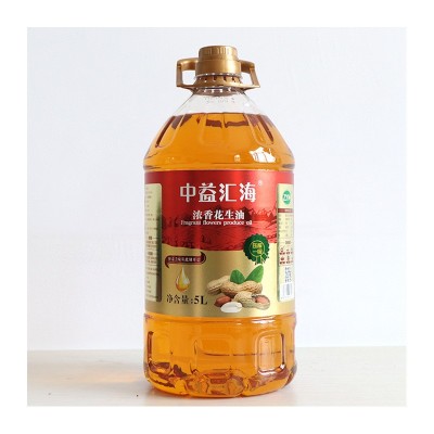 定制浓香花生油5L 物理压榨无添加5升食用油 初萃纯香花生油图5