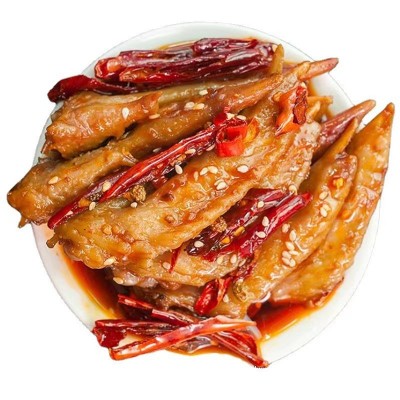 麻辣鸡翅尖批发跑江湖地摊夜市小吃冷吃鸡脚零食商用休闲卤味鸡尖图5