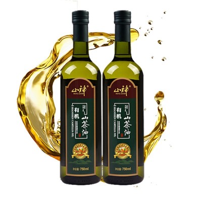 野生有机山茶籽油750ML*2两瓶礼盒装1箱6盒山茶油物理压榨一级食图4