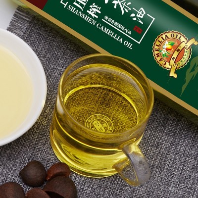 厂家批发750ML两瓶装物理压榨山茶油礼盒装1箱6盒野生山茶籽油图2