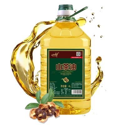 厂家一件代发压榨山茶油4L纯野生茶籽油商用家用一级食用油1箱4瓶图5