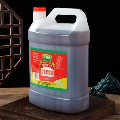 芝麻香油5L芝麻调和油桶装正宗纯香商用火锅凉拌油碟芝麻调和香油图3