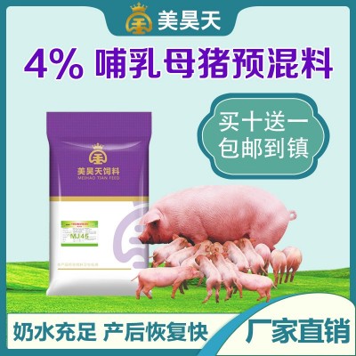 4%哺乳母猪预混料 买十送一 厂价直销 奶水充足 提高奶水营养