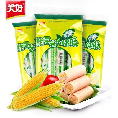 美好甜玉米火腿肠休闲零食泡方便面批发即食方便速食香肠火腿肠图3