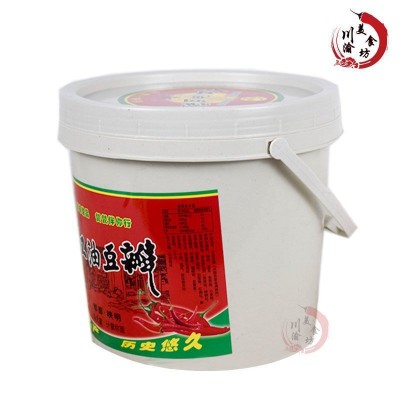 郫都映明红油豆瓣3KG包邮川菜调味上色商用桶装郫县豆瓣酱炒菜调图3