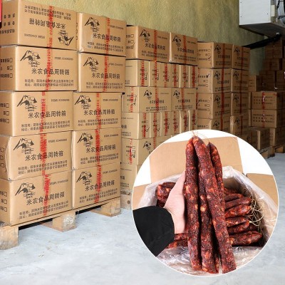 驿桥边（管道香辣加麻香肠）柴火烟熏腊肠麻辣香肠20斤50斤整箱图4