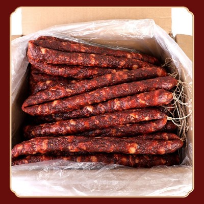驿桥边（管道香辣加麻香肠）柴火烟熏腊肠麻辣香肠20斤50斤整箱图3