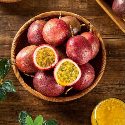 紫色百香果3斤广西新鲜现摘水果西番莲越南中大红果批发图3