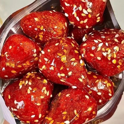 冻干草莓冰糖葫芦冰糖草莓脆山楂药独立包装网红爆款休闲零食小吃图4