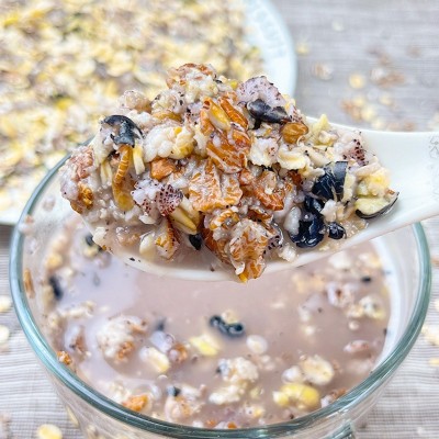 包邮五黑麦片黑芝麻黑藜麦黑麦原味0添加蔗糖代餐营养方便早餐图4