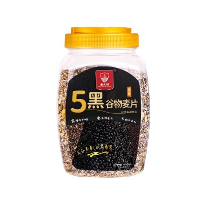 包邮五黑麦片黑芝麻黑藜麦黑麦原味0添加蔗糖代餐营养方便早餐图5
