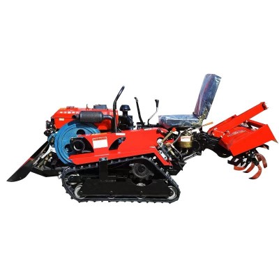 履带式旋耕机农用微耕机多功能小型翻土耕地水陆大棚果园开沟机图4