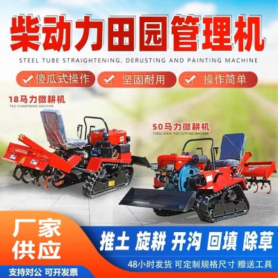 履带式旋耕机农用微耕机多功能小型翻土耕地水陆大棚果园开沟机图3