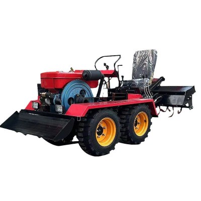 新款四驱微耕机水旱两用履带式旋耕机开沟机多功能耕地机四轮微耕图2