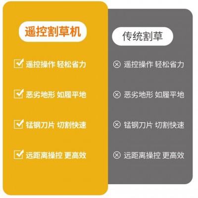 履带割草机 遥控操作 无线智能草坪修整机自行走方便快捷轻松干活图3