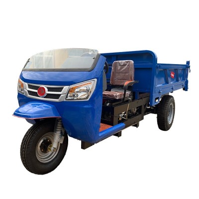 偏置三轮车农用柴油液压自卸翻斗三轮车 建筑工程三轮车图2