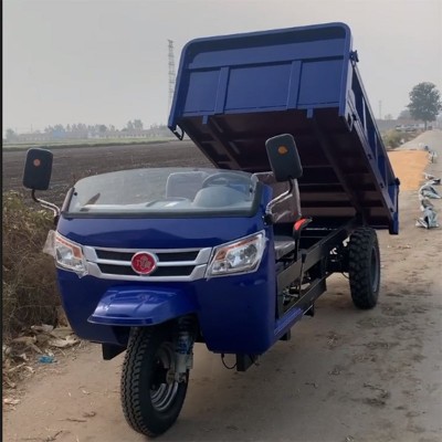偏置三轮车农用柴油液压自卸翻斗三轮车 建筑工程三轮车图4