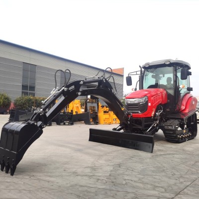 大马力120马力履带旋耕机带挖机农用大型拖拉机小挖机旋耕机厂家图4