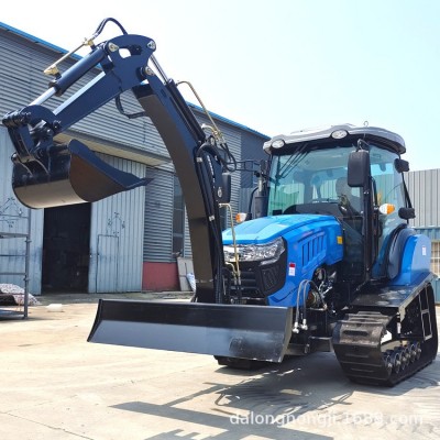 大马力120马力履带旋耕机带挖机农用大型拖拉机小挖机旋耕机厂家图5