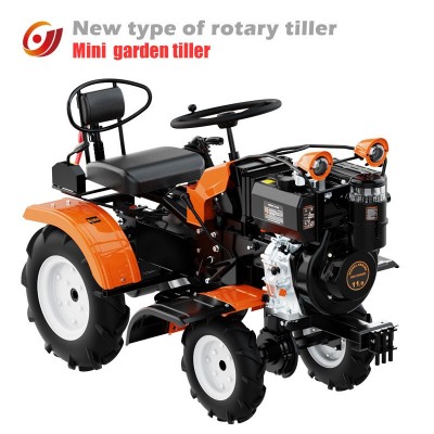 四驱乘坐式195微耕机小型旋耕机耕地柴油座驾微耕机果园大棚犁地图3