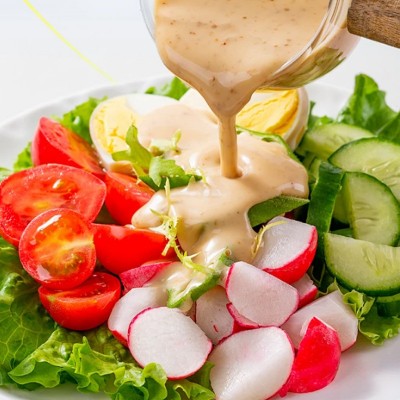 奇亚籽沙拉汁芝麻味蔬菜水果沙拉三明治焙煎调味酱奇亚籽沙拉汁图2