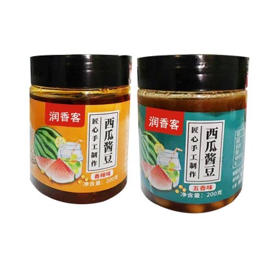 西瓜酱豆河南老式酱豆西瓜黄豆酱家用拌面夹馒头瓶装200g西瓜酱豆图5