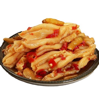 酸辣柠檬无骨鸭爪500g真空包装熟脱全剔骨网红开胃小零食去骨鸭爪图4