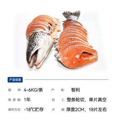 进口三文鱼整条轮切餐饮饭店批发日料刺身生鲜三文鱼切片寿司食材图5