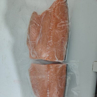 进口冷冻新鲜三文鱼现货整片约1.1kg日料刺身三文鱼鱼排餐饮批发图3