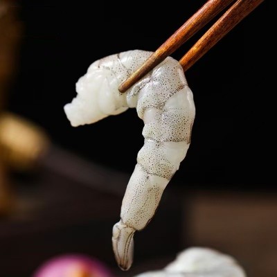 无冰衣大虾仁活虾手工现剥开背去虾线青虾仁海虾仁饭店商用虾仁批图4