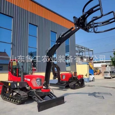 120马力履带式拖拉旋耕机带挖机 水旱两用小型履带旋耕施肥拖拉机图3