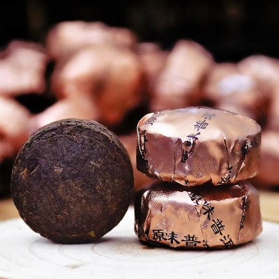 云南勐海糯米香普洱小沱茶普洱茶小沱茶熟茶迷你小金砖批发散装图4