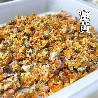 纯蟹粉蟹肉蟹黄蟹膏蟹腿肉三色秃黄油纯手工拆蟹工厂餐饮定 制批发图3