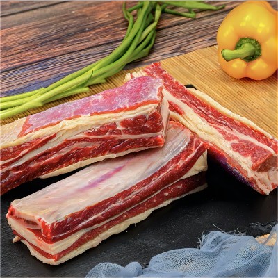 蒙天晟内蒙呼伦贝尔黄膘牛排骨肋排散养草饲牛可一件代发拍照备货图2