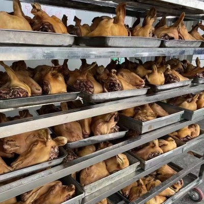 火烧羊头生鲜冷冻新鲜麻辣羊头肉批发生鲜冷冻鲜摆摊用绵羊头商用图3