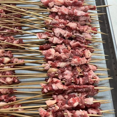 牛肉串正宗清真腹肉条串牛肋条串无调理纯干国产牛肉烧烤商用批发图2