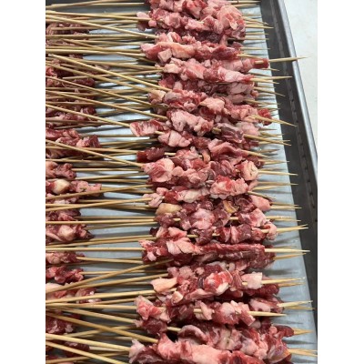 牛肉串正宗清真腹肉条串牛肋条串无调理纯干国产牛肉烧烤商用批发图5