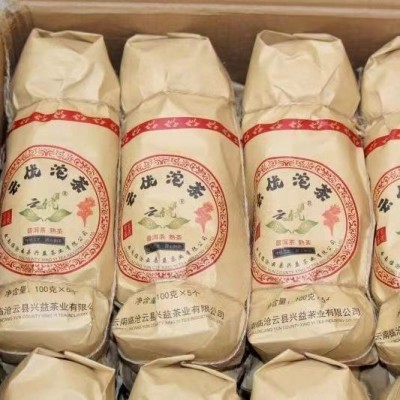 现货批发云南普洱茶 陈香干仓 100克普洱熟沱茶 熟普小坨熟茶图2