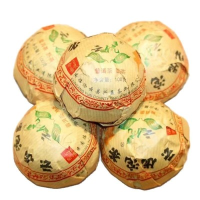 现货批发云南普洱茶 陈香干仓 100克普洱熟沱茶 熟普小坨熟茶图5