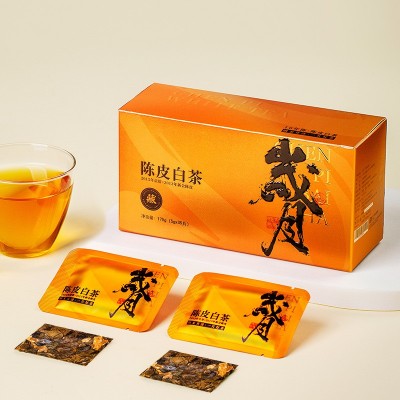 陈皮白茶白牡丹寿眉老白茶贡眉小方片饼干茶茶叶一件代发盒装175g图2