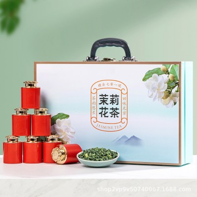 2025新茶茉莉花茶浓香型18罐高档礼盒装过年年货中秋节日送礼佳品图3