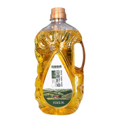 康新农场纯亚麻籽油2.5L正宗冷榨一级胡麻食用油内蒙古天 然亚麻酸图4